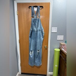 Maurices Light Blue Denim Overalls 16 NWT
